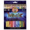 Színes Varázsceruza Készlet, Háromszögletű, Koh-I-Noor "Magic 3408", 12+1 Különböző Szín Színes Varázsceruza Készlet, Háromszögletű, Koh-I-Noor "Magic 3408", 12+1 Különböző Szín
