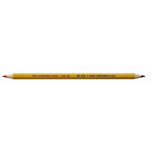 Postairón, hatszögletű, KOH-I-NOOR "3433", piros-kék