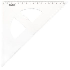 Háromszög vonalzó, műanyag, 45 °, KOH-I-NOOR