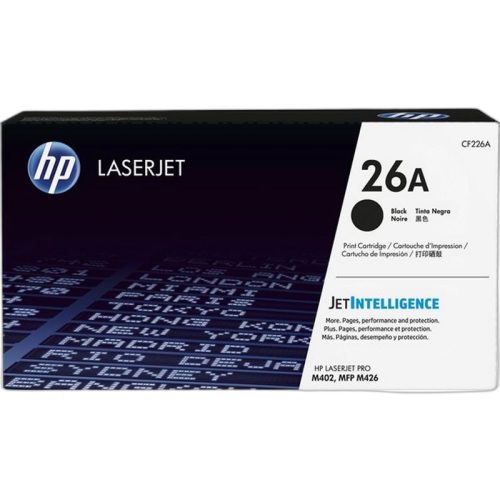 CF226A Lézertoner LaserJet Pro M402, 426 nyomtatókhoz, HP 26A, fekete, 3,1k