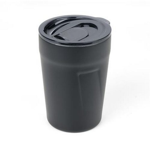 Termoszbögre, 300 ml, rozsdamentes acél, TROIKA "Cup-uccino", fekete