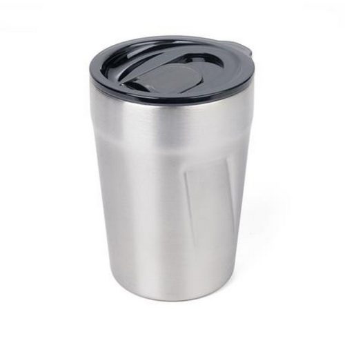 Termoszbögre, 300 ml, rozsdamentes acél, TROIKA "Cup-uccino", ezüst
