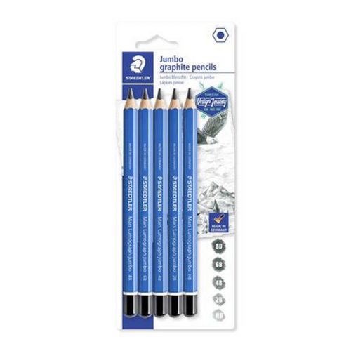 Grafitceruza készlet, jumbo, hatszögletű, STAEDTLER " Mars Lumograph Jumbo 100J", 5 különb...