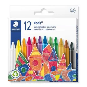   Zsírkréta, STAEDTLER "Noris 220", 12 különböző szín