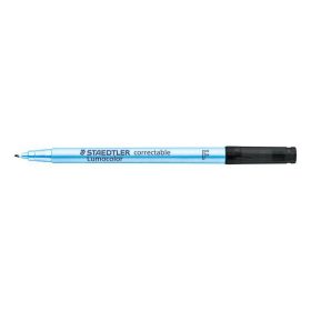   Alkoholmentes marker, OHP, 0,6 mm, STAEDTLER "Lumocolor® 305 F", fekete