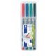 Alkoholmentes marker készlet, OHP, 0,4 mm, STAEDTLER "Lumocolor® 311 S", 4 különböző szín