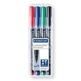   Alkoholos marker készlet, OHP, 1 mm, STAEDTLER "Lumocolor® 317 M", 4 különböző szín