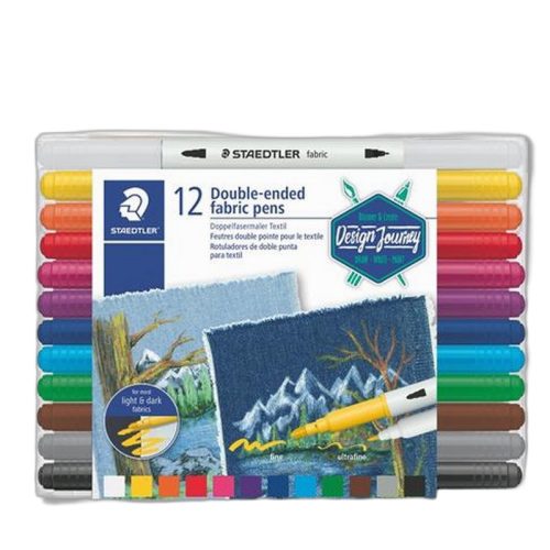 Textilfilc, kétvégű, STAEDTLER® "3190", 12 különböző szín