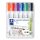 Táblamarker készlet, 2 mm, kúpos, STAEDTLER "Lumocolor® 351", 6 különböző szín