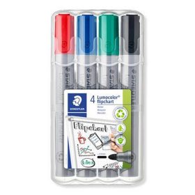   Flipchart marker, 2 mm, kúpos, STAEDTLER "Lumocolor 356", 4 különböző szín