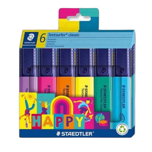 Szövegkiemelő készlet, 1-5 mm, STAEDTLER "Textsurfer® classic 364 C Happy", 6 különböző sz...