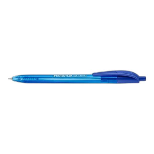 Golyóstoll, 0,5 mm, nyomógombos, STAEDTLER "Ball 423 M", kék