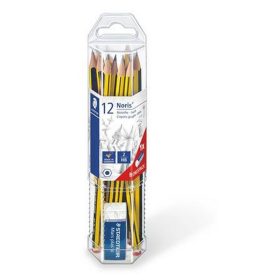   Grafitceruza készlet, ajándék radírral, HB, hatszögletű, STAEDTLER "Noris 120"