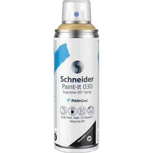 Akrilfesték spray, 200 ml, SCHNEIDER "Paint-It 030", arany