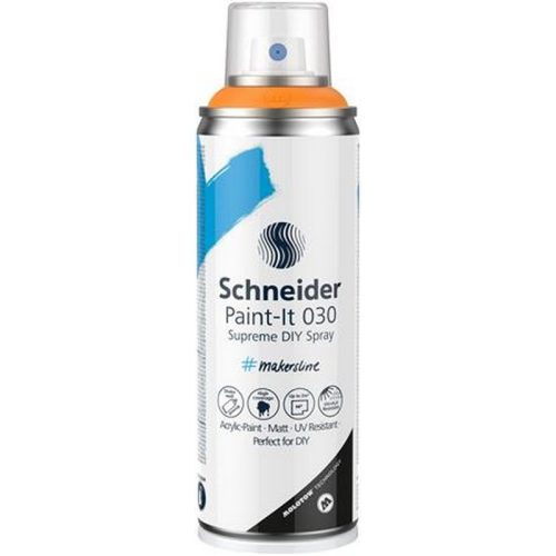 Akrilfesték spray, 200 ml, SCHNEIDER "Paint-It 030", narancssárga