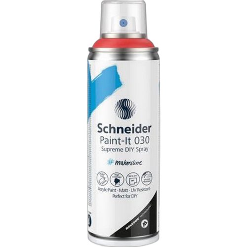 Akrilfesték spray, 200 ml, SCHNEIDER "Paint-It 030", piros