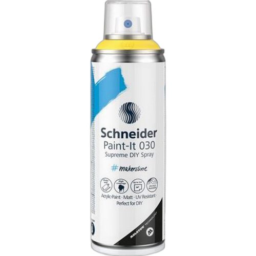 Akrilfesték spray, 200 ml, SCHNEIDER "Paint-It 030", sárga