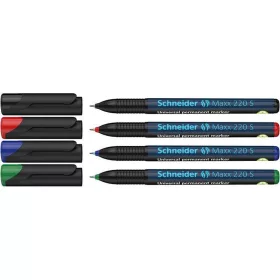   Alkoholos marker készlet, OHP, 0,4 mm, SCHNEIDER "Maxx 220 S", 4 különböző szín