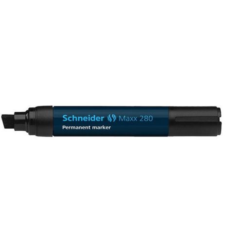 Alkoholos marker, 4-12 mm, vágott, SCHNEIDER "Maxx 280", fekete