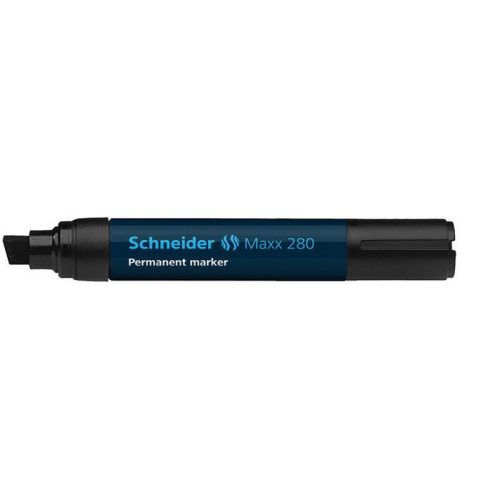 Alkoholos marker, 4-12 mm, vágott, SCHNEIDER "Maxx 280", fekete