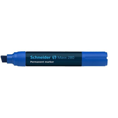 Alkoholos marker, 4-12 mm, vágott, SCHNEIDER "Maxx 280", kék
