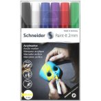   Akril marker készlet, 2 mm, SCHNEIDER "Paint-It 310", 6 különböző szín
