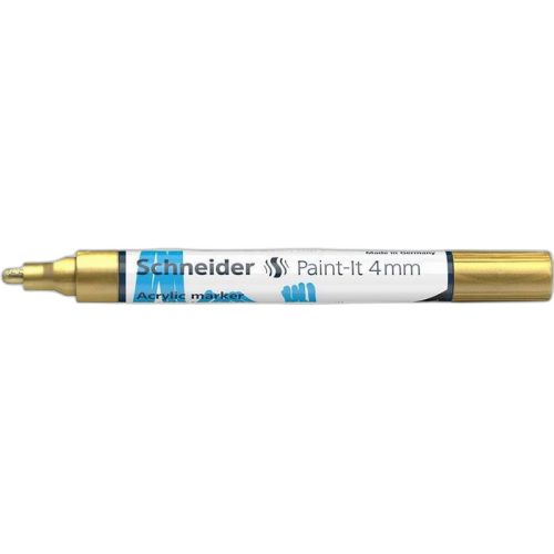 Dekormarker, akril, 4 mm, SCHNEIDER "Paint-It 320", arany