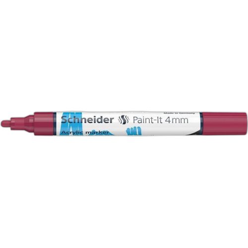 Dekormarker, akril, 4 mm, SCHNEIDER "Paint-It 320", bordó