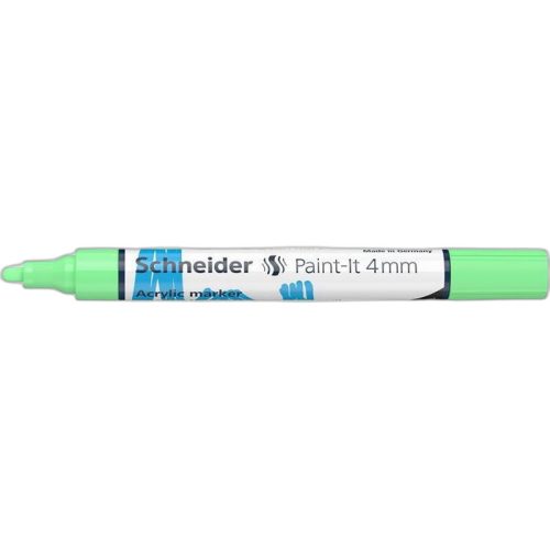 Dekormarker, akril, 4 mm, SCHNEIDER "Paint-It 320", pasztellzöld