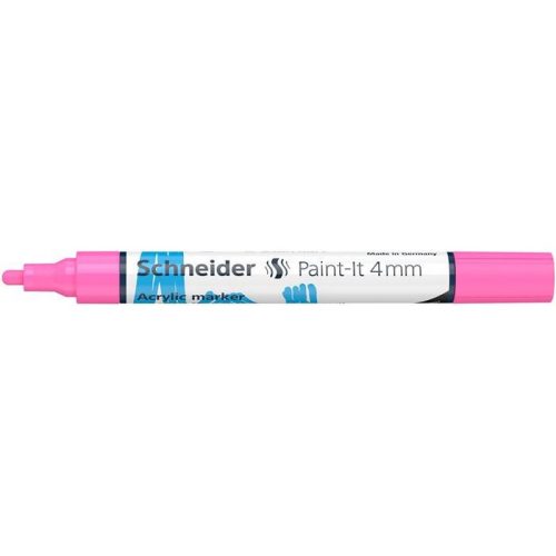 Akril marker, 4 mm, SCHNEIDER "Paint-It 320", rózsaszín