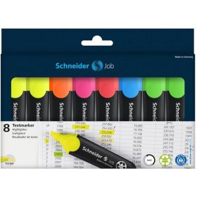   Szövegkiemelő készlet, 1-5 mm, SCHNEIDER "Job 150", 6+2 szín