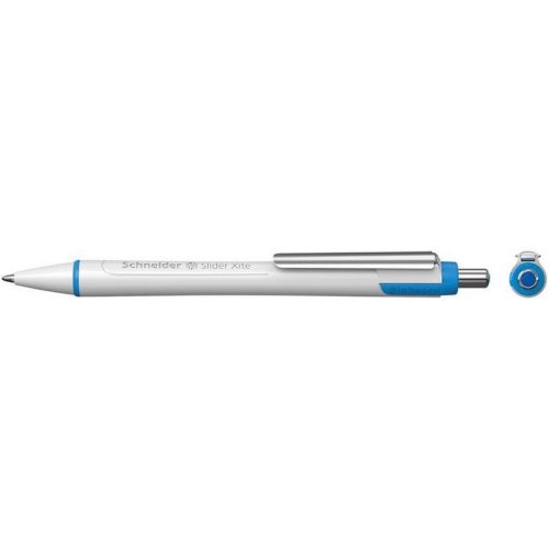 Golyóstoll, 0,7 mm, nyomógombos, SCHNEIDER "Slider Xite", kék