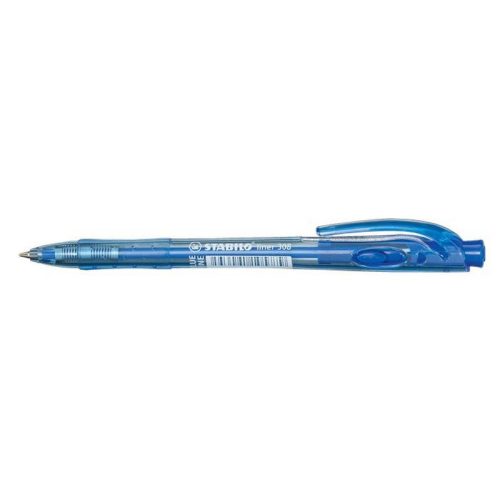 Golyóstoll, 0,38 mm, nyomógombos, STABILO "Liner 308", kék