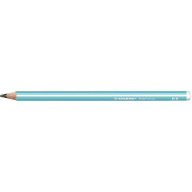   Grafitceruza, HB, háromszögletű, vastag, STABILO "Trio thick", kék