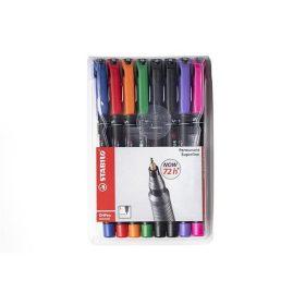   Alkoholos marker készlet, 0,4 mm, STABILO "OHPen S", 8 különböző szín