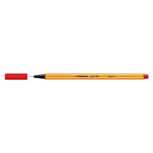 Tűfilc, 0,4 mm, STABILO "Point 88", piros
