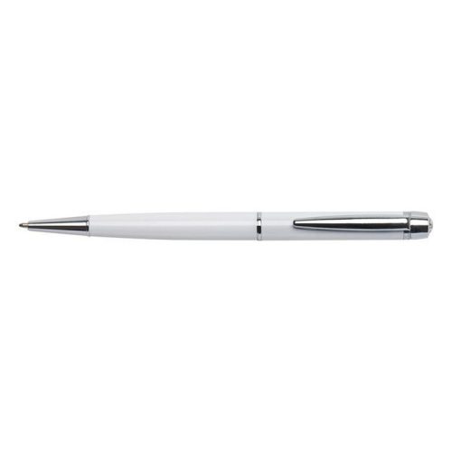 Golyóstoll, fehér "Lille Pen", fehér SWAROVSKI® kristállyal, 14cm, ART CRYSTELLA®