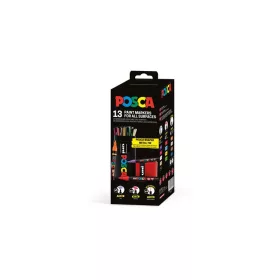   Dekormarker készlet, Posca fém dobozos, UNI "Posca", 13 különböző szín