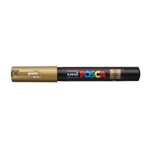 Dekormarker, 0,7-1,0 mm, UNI "Posca PC-1M", arany