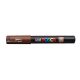 Dekormarker, 0,7-1,0 mm, UNI "Posca PC-1M", barna