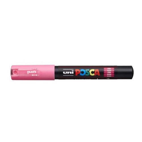 Dekormarker, 0,7-1,0 mm, UNI "Posca PC-1M", rózsaszín