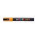 Dekormarker, 0,9-1,3 mm, UNI "Posca PC-3M", ragyogó sárga