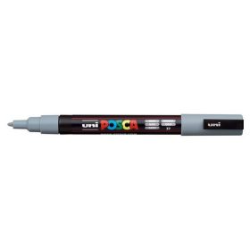   Dekormarker, 0,9-1,3 mm, UNI "Posca PC-3M", szürke
