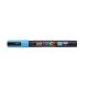 Dekormarker, 0,9-1,3 mm, UNI "Posca PC-3M", világoskék