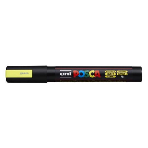 Dekormarker, 1,8-2,5 mm, UNI "Posca PC-5M", fluor sárga