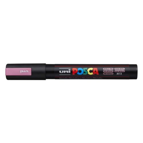 Dekormarker, 1,8-2,5 mm, UNI "Posca PC-5M", metálrózsaszín