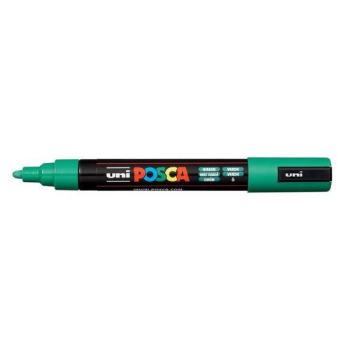 Dekormarker, 1,8-2,5 mm, UNI "Posca PC-5M", zöld