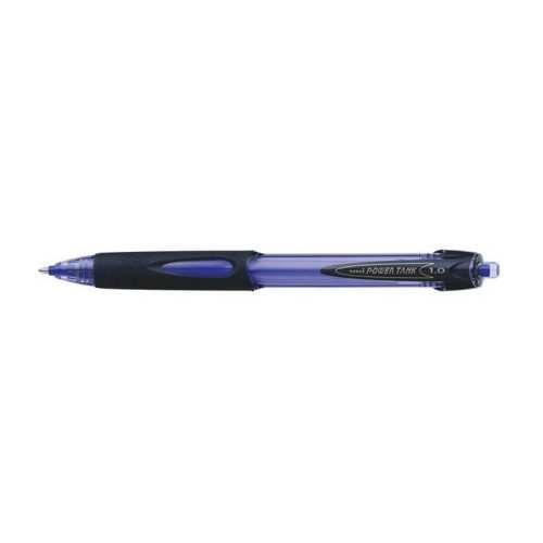 Golyóstoll, 0,4 mm, nyomógombos, UNI "SN-220 Powertank", kék