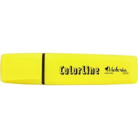   Szövegkiemelő, 1-5 mm, VICTORIA OFFICE, "ColorLine", sárga