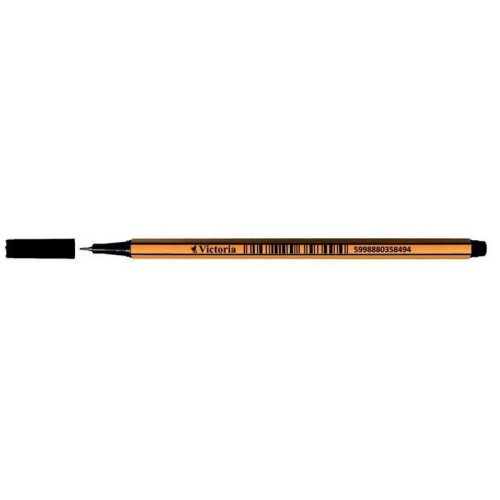 Tűfilc, 0,4 mm, VICTORIA OFFICE,"Slim", fekete